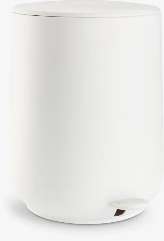 Cubo con pedal OXIE 5L con cierre suave blanco