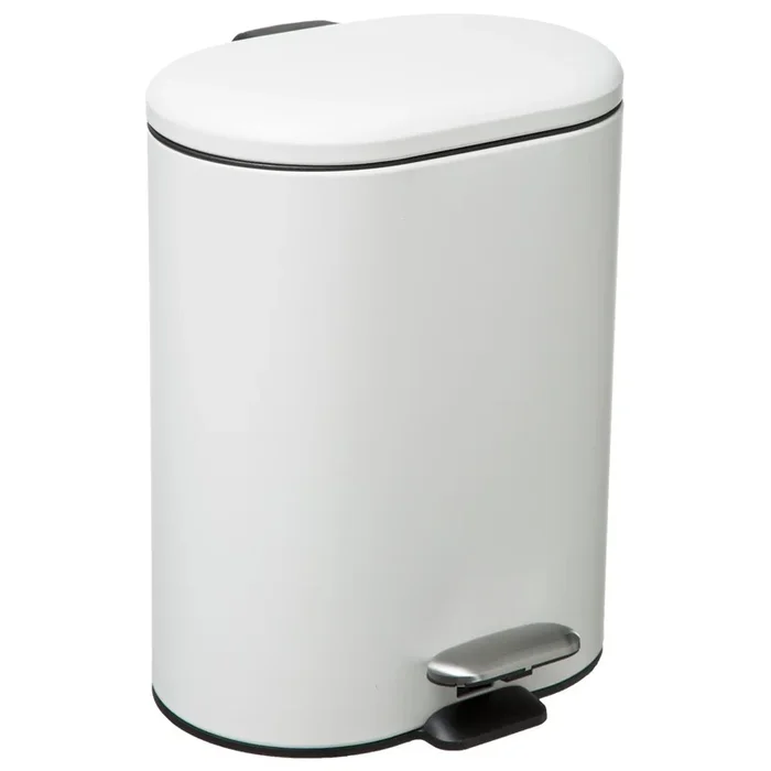 Cubo Pedal Acero Inoxidable Siliflex 6 L Blanco