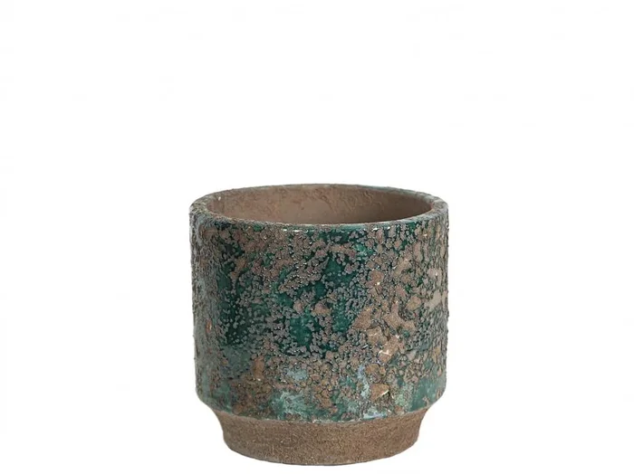 Cubremaceta Ceramica Verde/marron