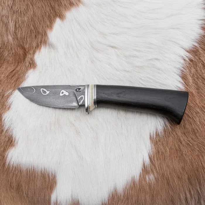 Cuchillo exclusivo de Damasco 8,6 cm roble/hueso de camello