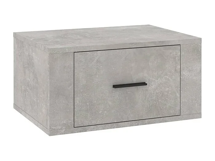 Culpeper Mesita de noche de pared color gris hormigón 50x36x25 cm