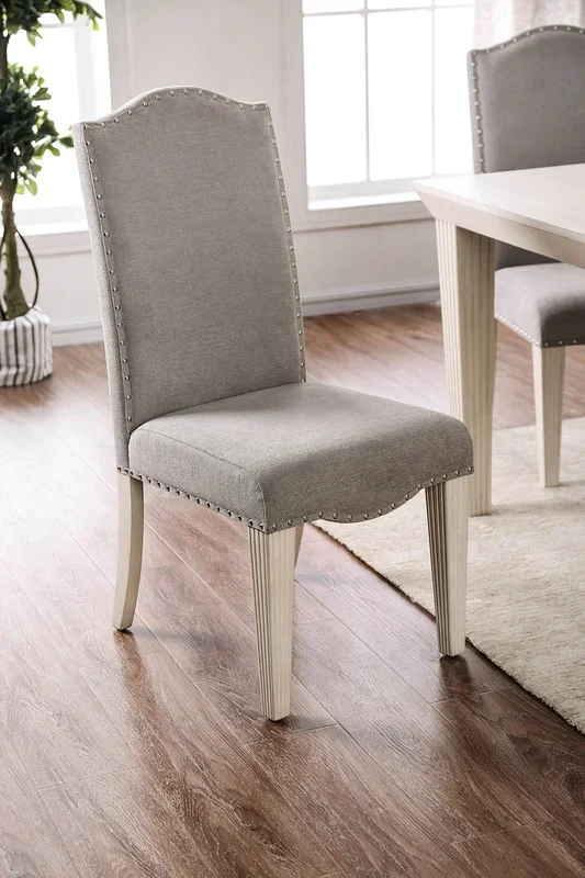 Daniella Antique White/Gray Side Chair