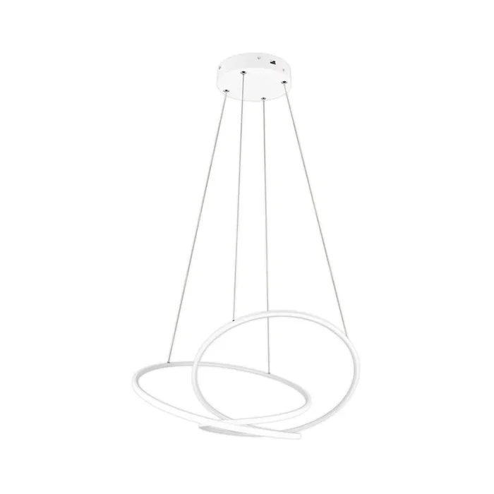 Darvin lámpara colgante LED, longitud 84 cm, blanco mate, metal, CCT