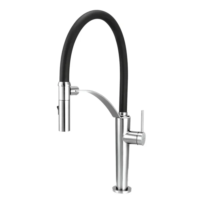 Deante BRC_072M – Grifo de fregadero con brazo flexible CORDA cromo brillante