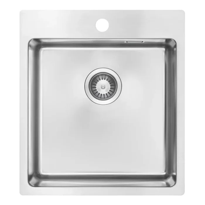 Deante ZPO_010A – Fregadero de cocina OLFATO 50,5×45 cm acero cepillado