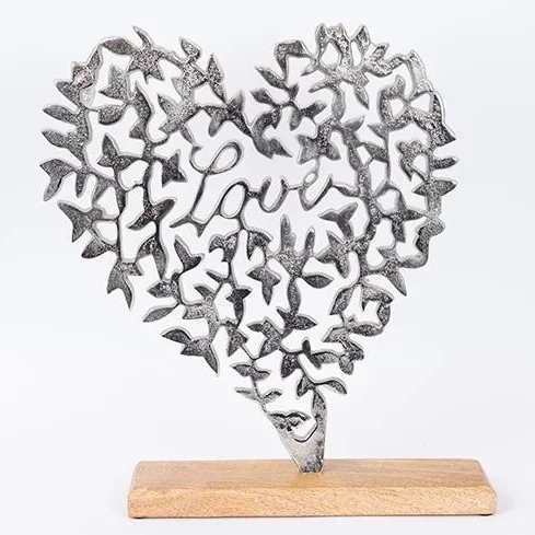 Decoración de mesa corazón 41×35 cm