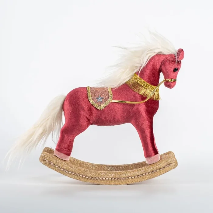 Decoración de Navidad 31 cm caballo balancín