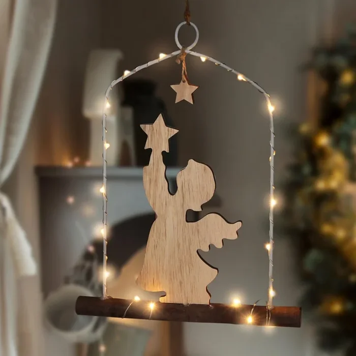 Decoración de Navidad LED LED/2xAA ángel