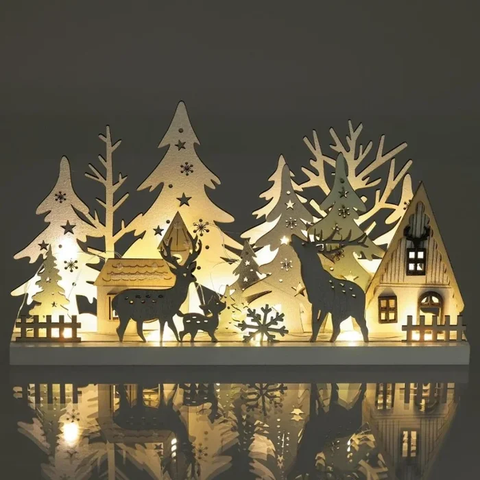 Decoración navideña LED LED/3xAAA/blanco cálido forest