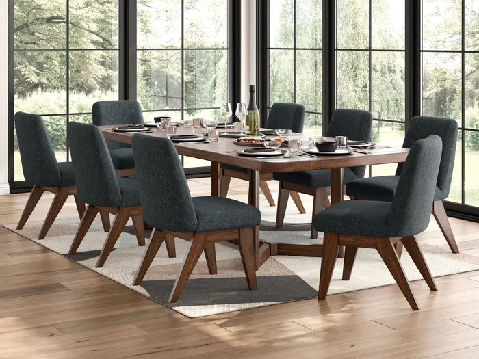 Dilenno Dark Brown Extendable Rectangular Dining Set