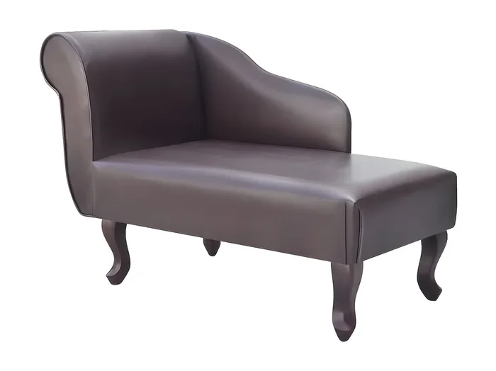 Diván de cuero sintético marrón ES118392