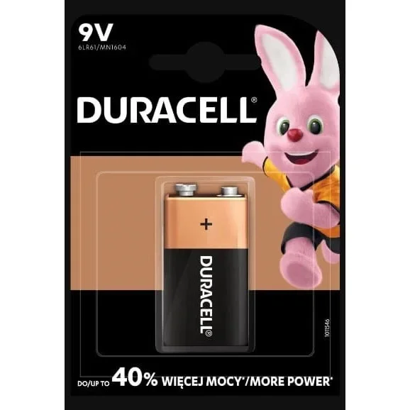 Duracell – 1 pz Batería alcalina Basic 9V 550 mAh