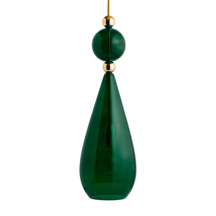 EBB & FLOW Smykke L Lámpara colgante oro verde hiedra