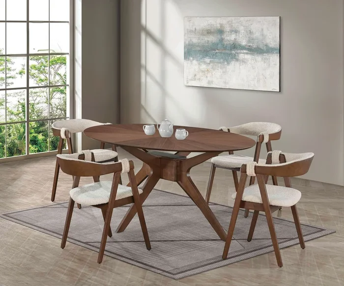 Ebikon Walnut Oval Dining Table