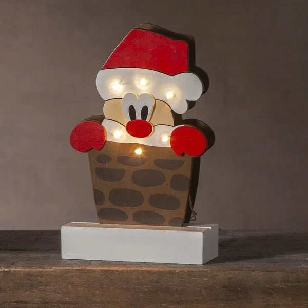 Eglo – Decoración navideña LED 6xLED/0,06W/2xAA santa