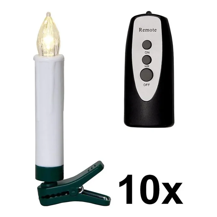 Eglo – JUEGO 10 luces LED para árbol de Navidad 1xLED/0,06W/1xAA IP44 + CR