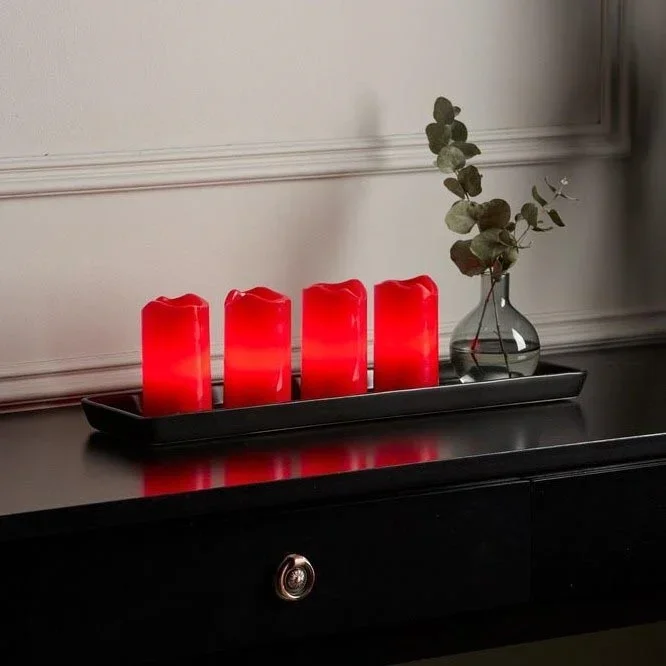 Eglo – JUEGO 4x Decoración de Navidad con LEDs ADVENT 1xLED/0,18W/2xCR2032 + CR