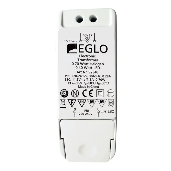 Eglo – Transformador eléctrico 70W/230V/11,5V AC