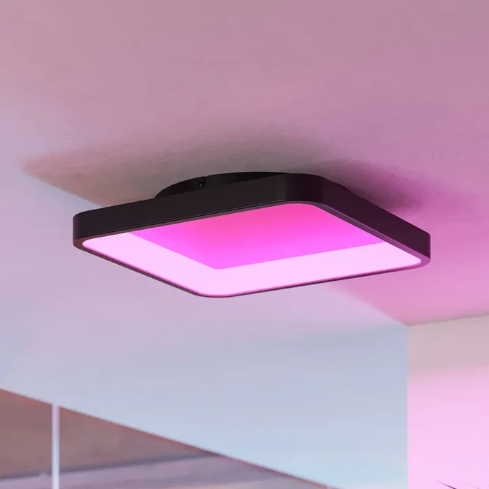 EGLO connect Lámpara LED de techo inteligente Loretello-Z, angular, negro