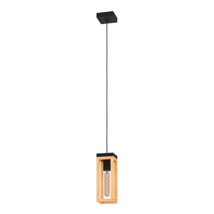 EGLO Nafferton lámpara colgante de madera, 1 luz