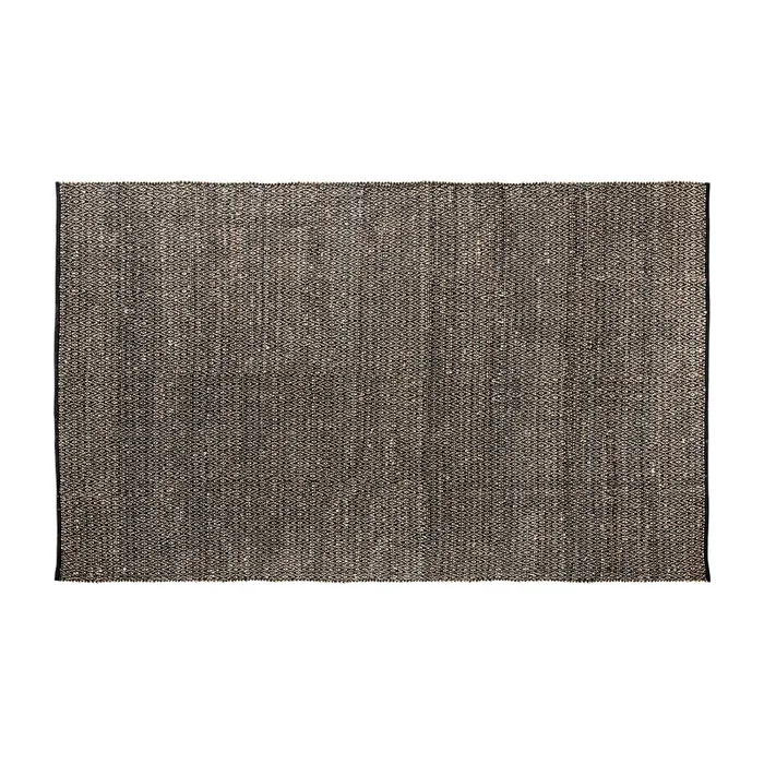 Elara Alfombra, de Yute, en color Negro/Natural, de 200x310x1cm – Lastdeco