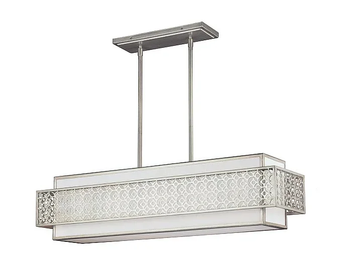 Elstead Kenney 5 Light Ceiling Island Chandelier Pendant Bar Light Silver, E27