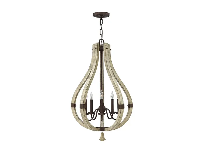 Elstead Middlefield 5 ljus ljuskrona järnrostfinish, E14