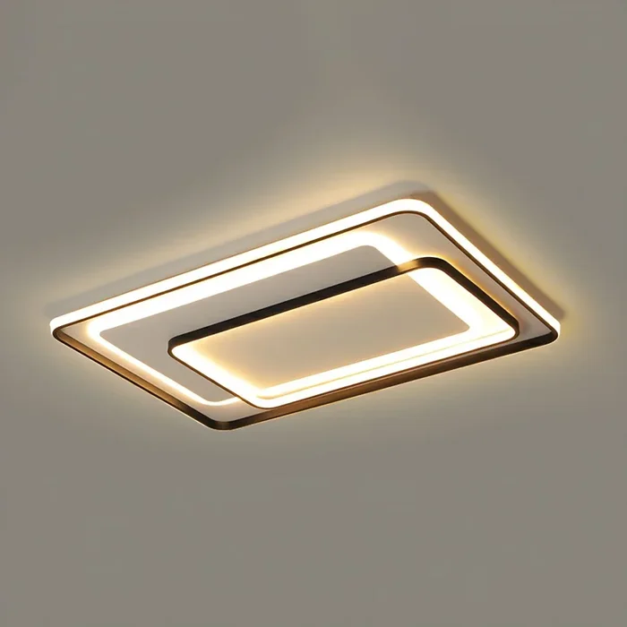 Empalme Luminaria de Techo Metálica Minimalista Luz de Techo LED en Negro para Despacho – 220 A 240 V Negro 109,22 cm Tercer Gear