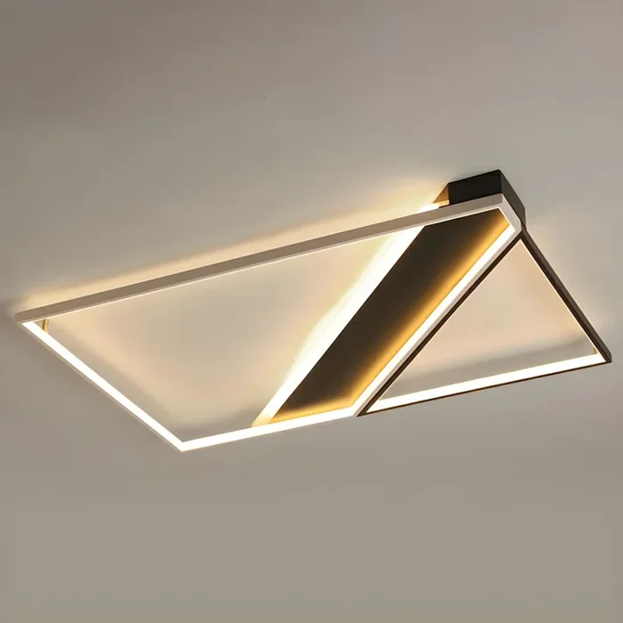 Empalme Luz de Techo LED Acrílica en Negro Iluminación de Techo Contemporánea para Sala – 220 A 240 V Negro 104,14 cm Atenuación continua