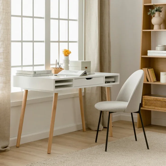 Escritorio blanco fresno Mons Blanco – Kenay Home