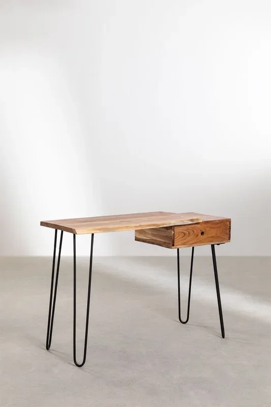 Escritorio en Madera Alina Madera Natural – SKLUM