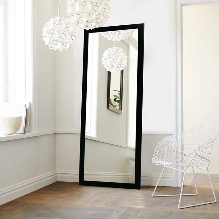 Espejo de pared CHEVAL 105×40 cm negro