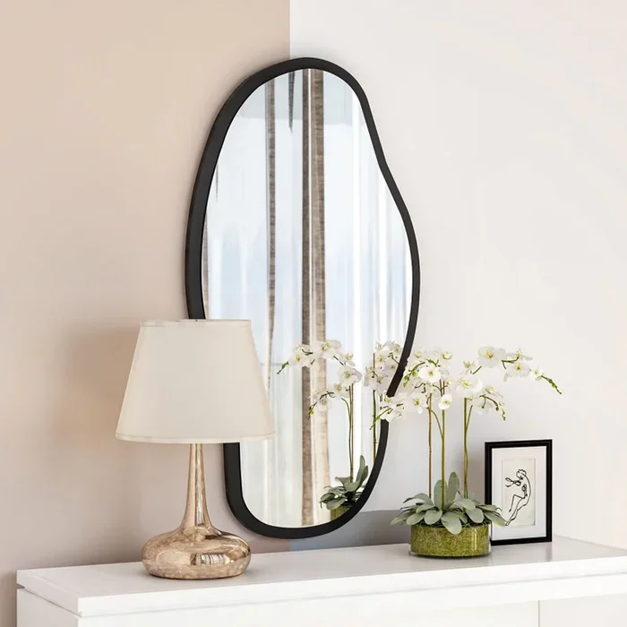 Espejo de pared COULDY 85×45 cm negro