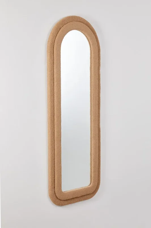 Espejo de Pared en Borreguito (60×160 cm) Ilai Beige Crema – SKLUM