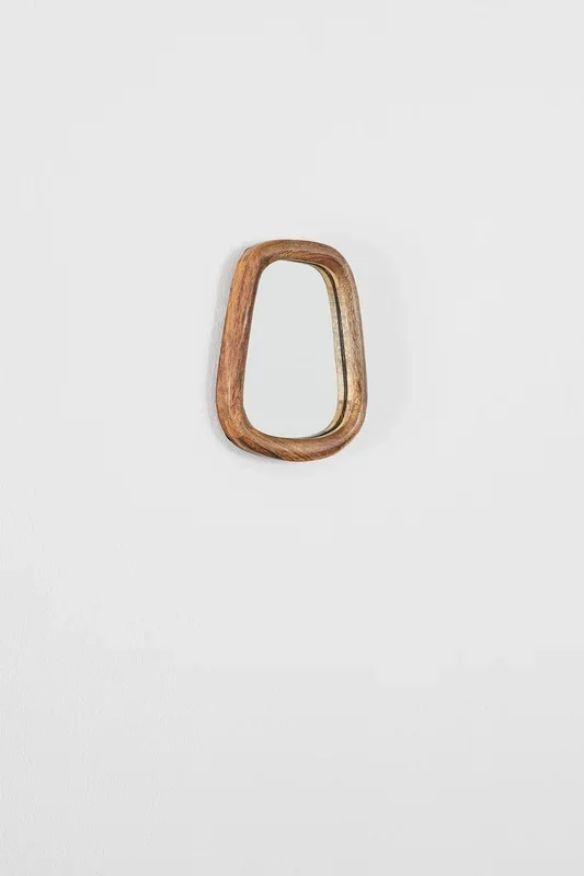 Espejo de Pared Rectangular en Madera de Mango (19×22 cm) Gabael Design Madera Mango – SKLUM