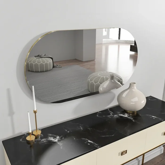 Espejo de pared RIORS 85×45 cm dorado