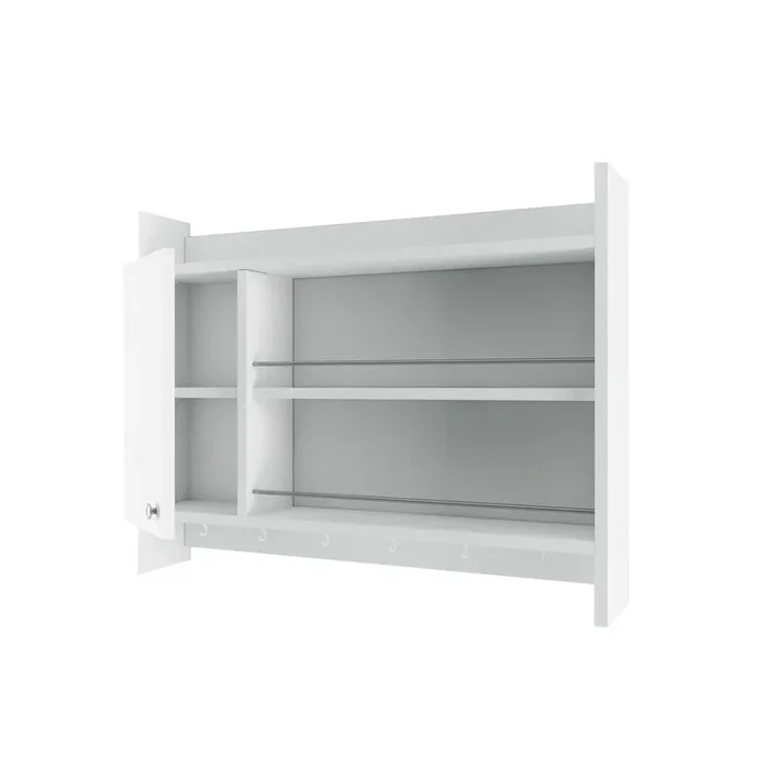 Estante de cocina de pared suspendido blanco L85 cm – KNERR