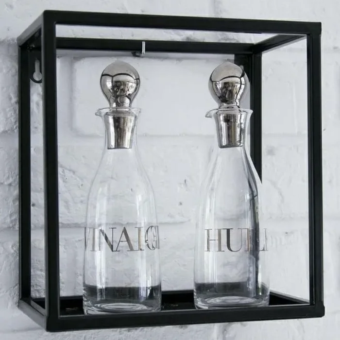 Estante de pared 20×20 cm negra
