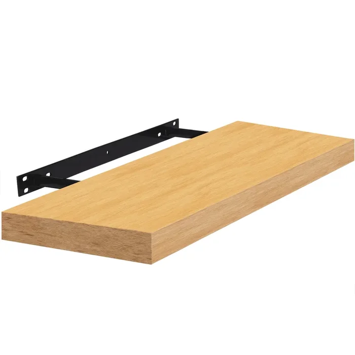 Estante flotante de madera, color haya, 80cm