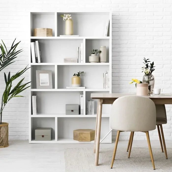 Estantería blanca Bianca Blanco – Kenay Home