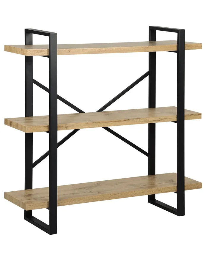 Estantería de 3 niveles TIMBER 111 cm Marrón claro