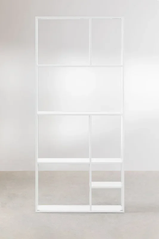 Estantería Modular de Pared en Acero (80 cm) Thura Blanco Gardenia – SKLUM