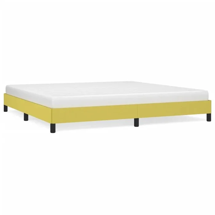 Estructura de cama de tela verde 200×200 cm