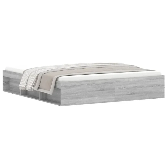 Estructura de cama gris Sonoma 180×200 cm