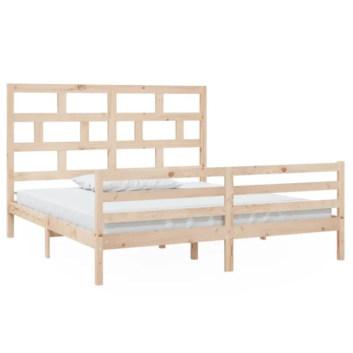 Estructura de cama madera maciza Super King 6FT 180×200 cm