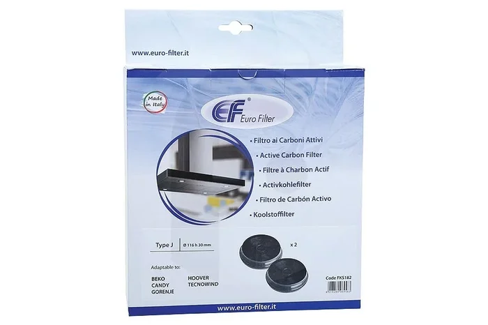 Eurofilter filtro de carbón universal (filtro de carbón activado) rectangular KIT0248 2 piezas campana extractora 180180