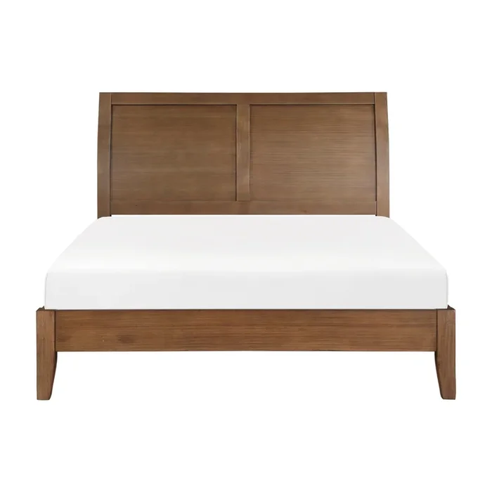 Evans Wire Brushed Light Brown Eastern King Platform Bed