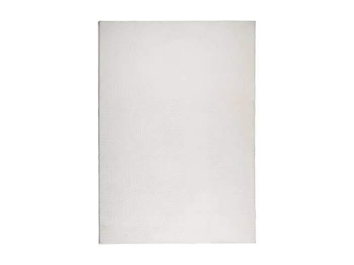 Everlyn Alfombra de pelo corto look escandinavo IZA crema 120×170 cm