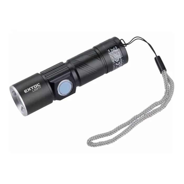 Extol – Linterna LED recargable LED/3W/450 mAh/3,7V negro