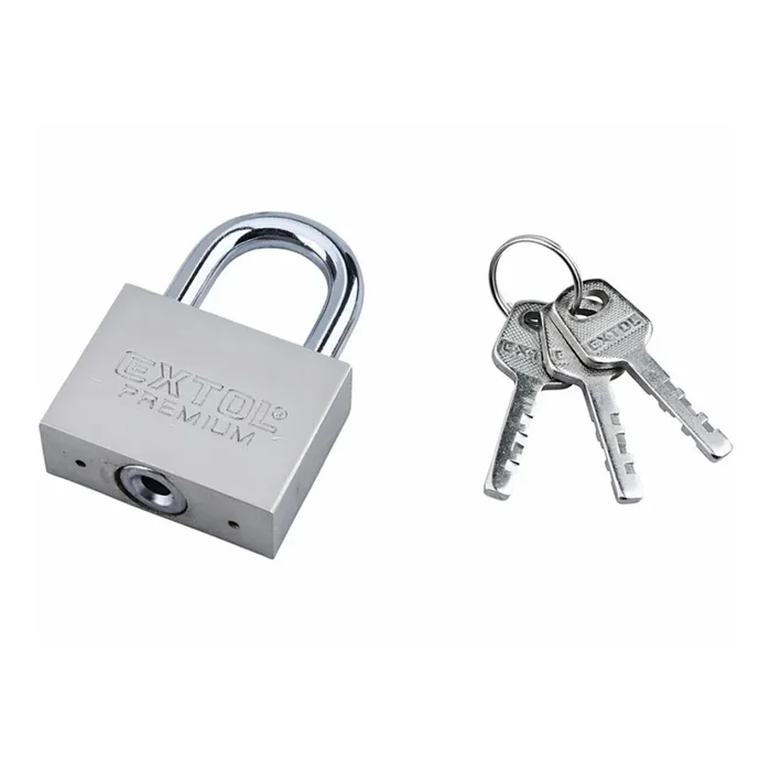 Extol Premium – Candado metálico 50 mm plata